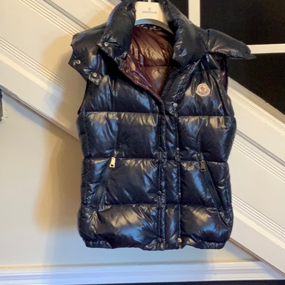 Moncler down hooded vest